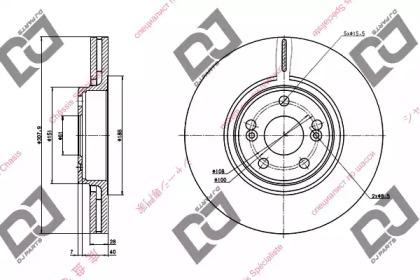 Тормозной диск DJ PARTS BD1320